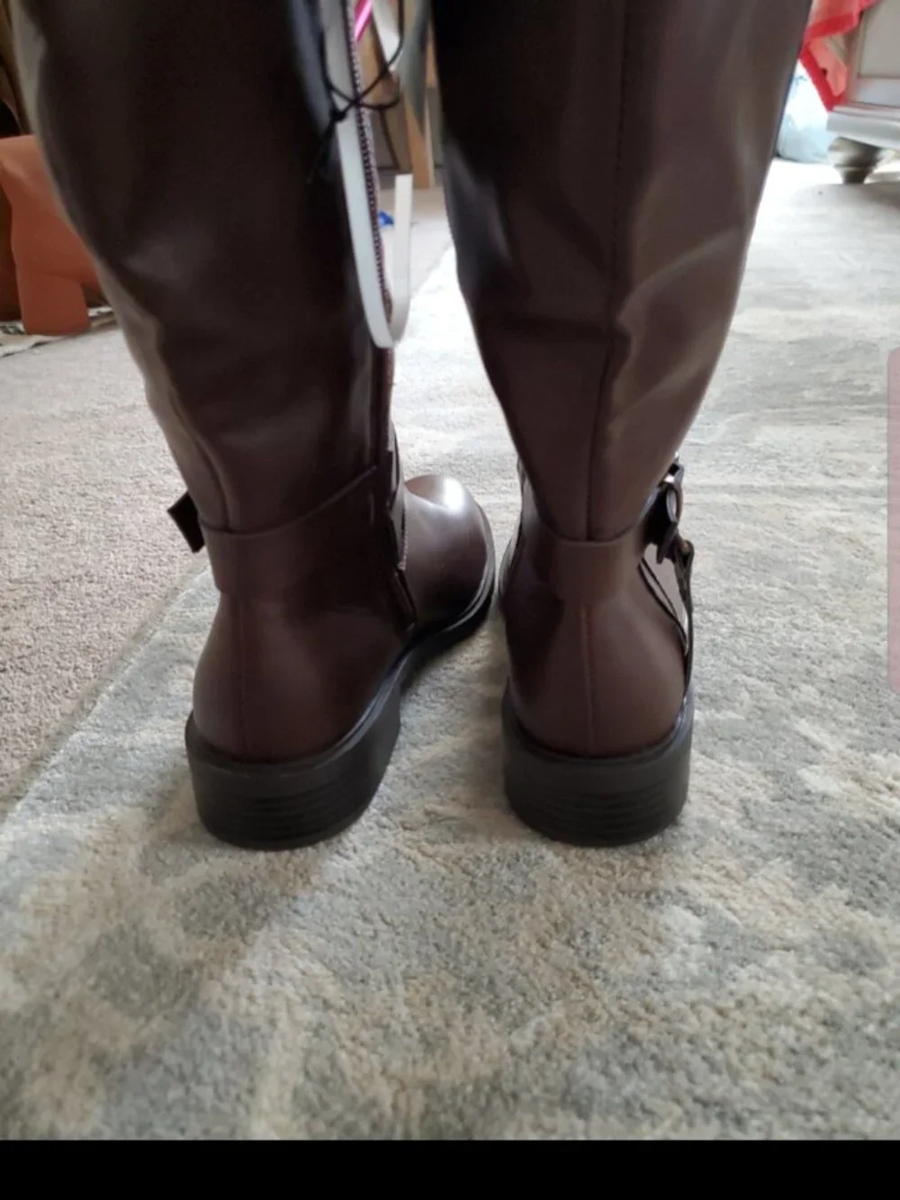 Me Too Astor women 5.5 Knee high tall leather riding boots brown NWOB fashion